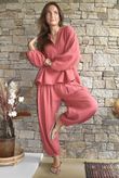 Annie Cushion Cotton Laurie Blouse Rhubard Rose